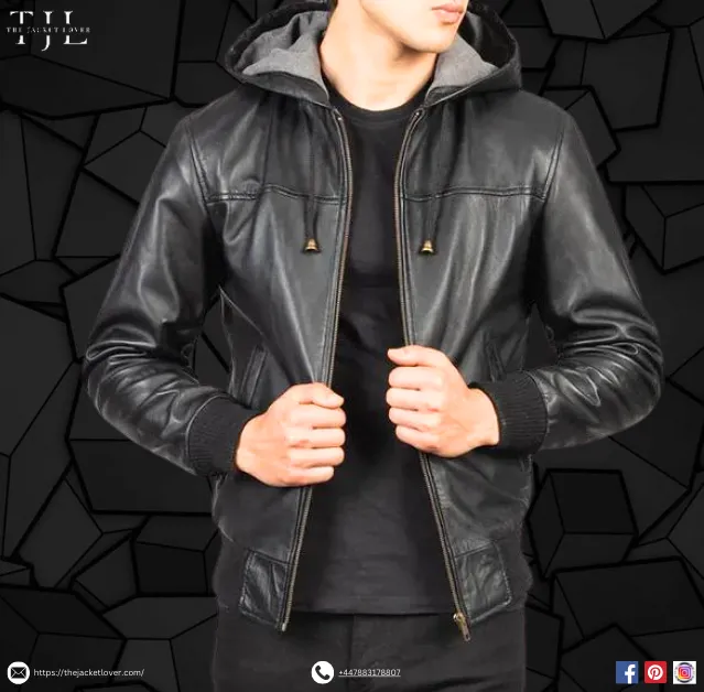 Black Bomber Jacket Leather