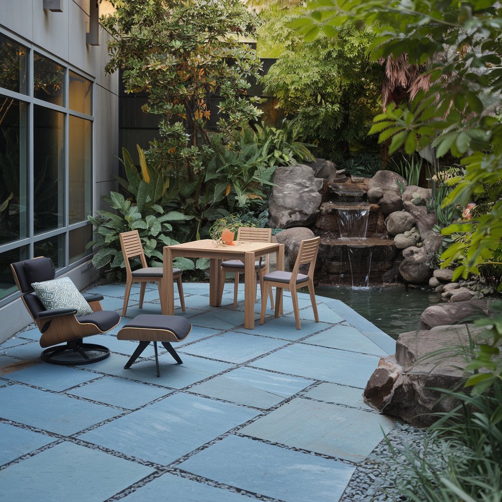 Modern Bluestone Patio