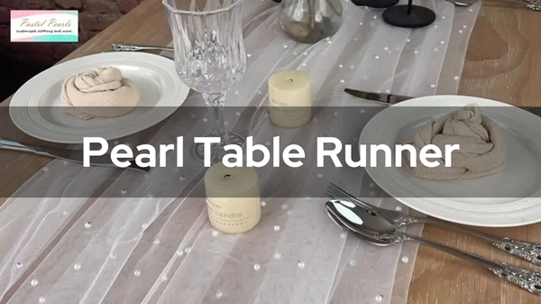 pearl table runner