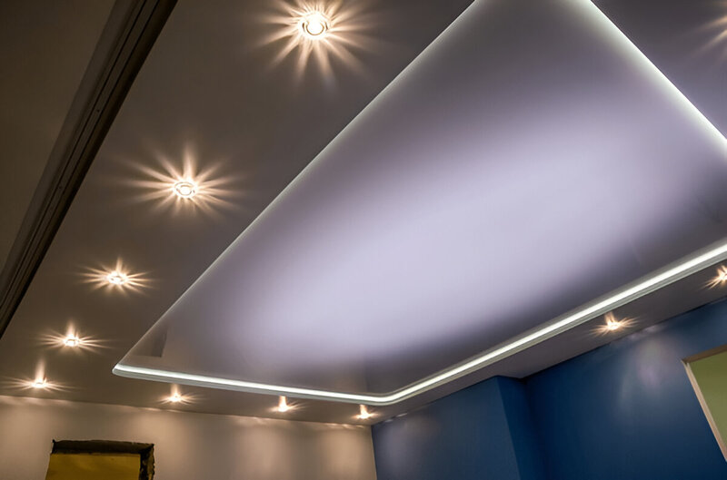 stretch ceiling lighting