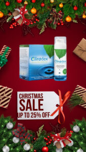 Cliradex Starter Kit featuring tea tree oil-based wipes and foam cleansers, designed to relieve eyelid irritation and improve ocular health naturally