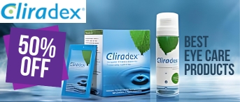 Cliradex Starter Kit with natural tea tree oil-based cleansers, ideal for improving eyelid hygiene and managing conditions like blepharitis and meibomian gland dysfunction